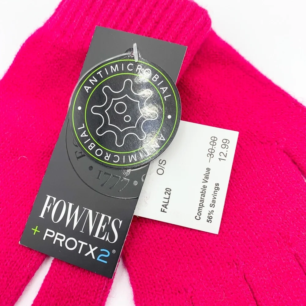 Fownes Protx 2 Pink Antimicrobial Touchscreen Gloves